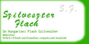 szilveszter flach business card